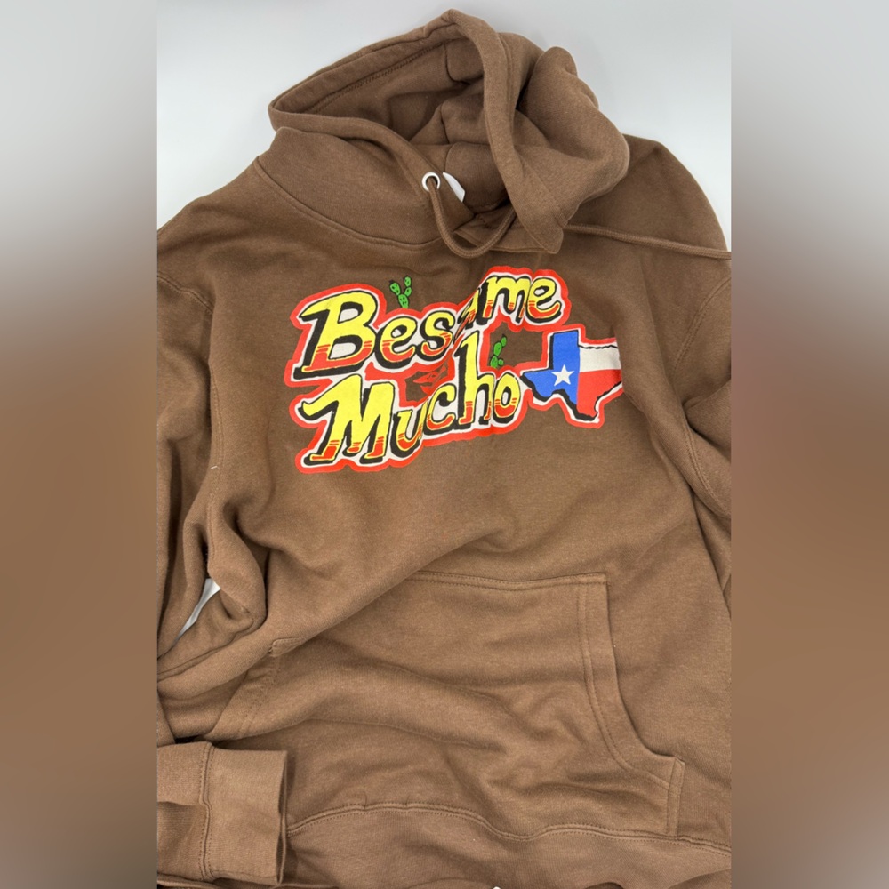 Brown 'Besame Mucho' Graphic Hoodie